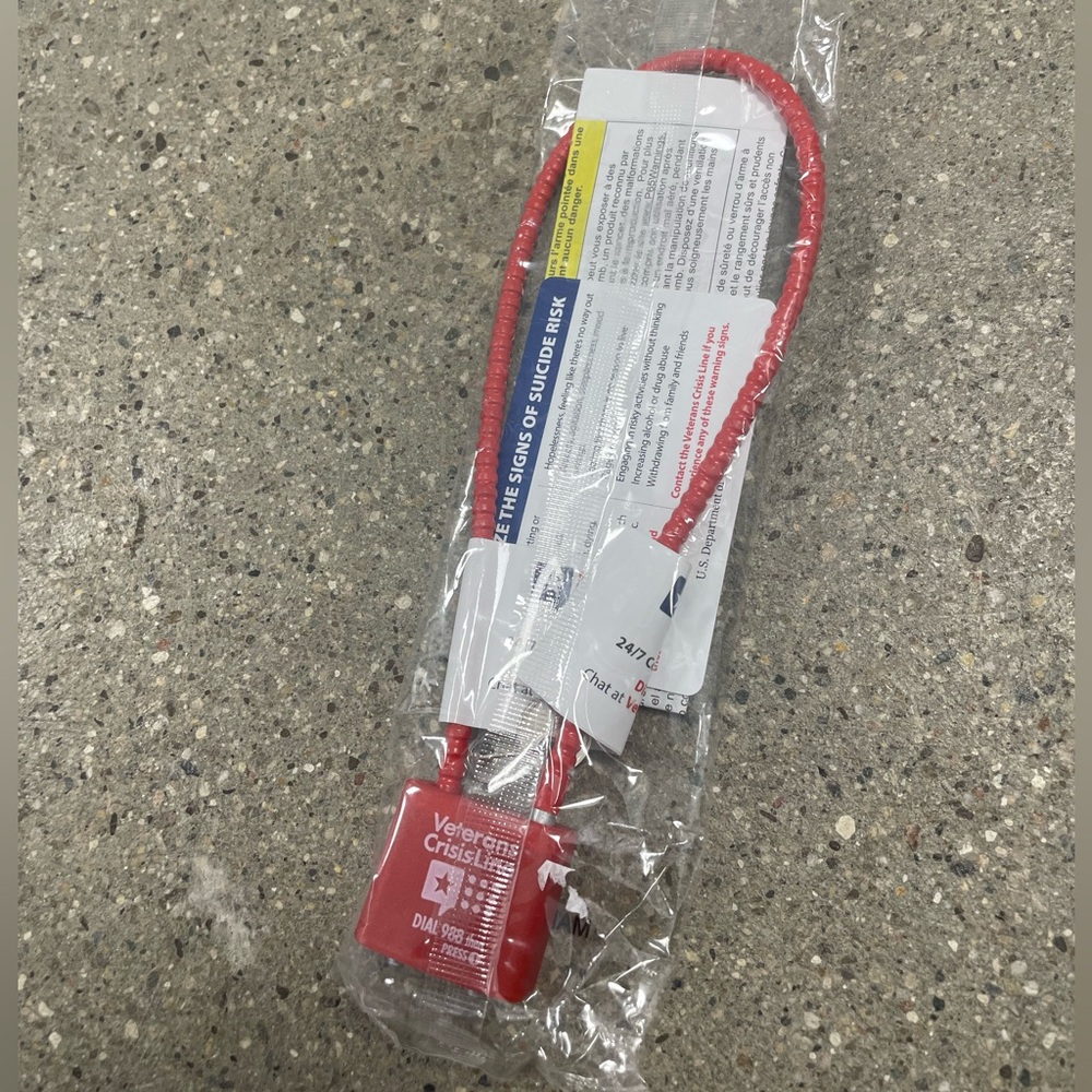 NEW in Package Red Cable Gun Lock and Key